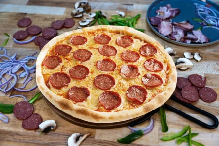 pepperoni pizza at Pali Pali Pizza in Palatine IL