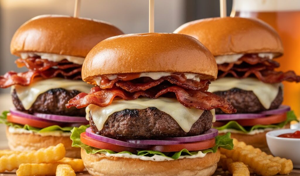 Beef Bacon Burgers