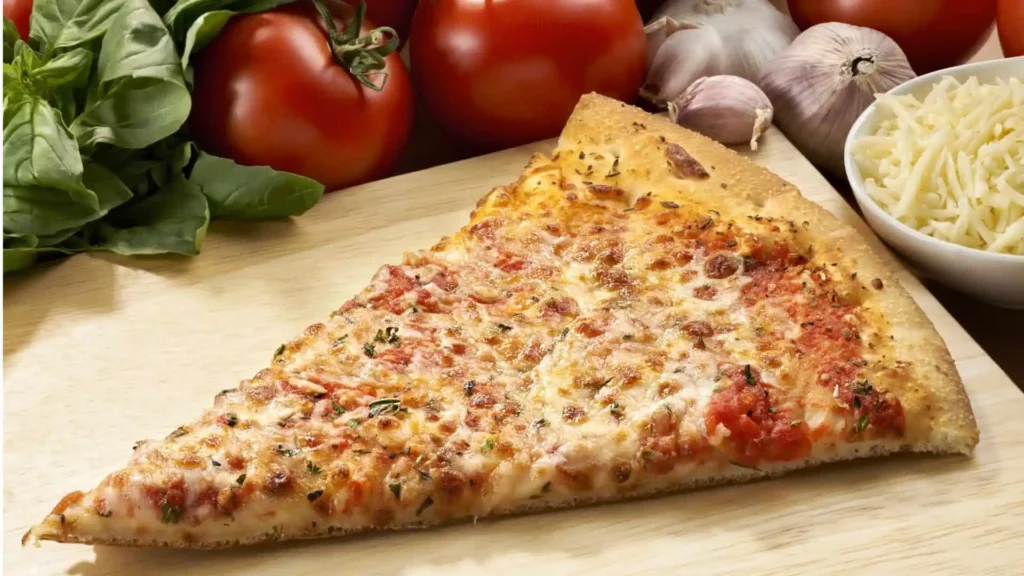 how many calories in a slice of pizza